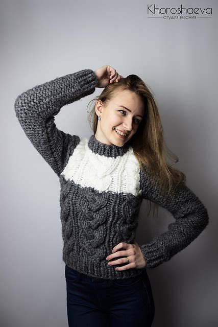 Ravelry Chunky Sweater For Women Pattern By Irina Khoroshaeva