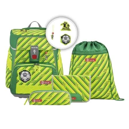 Step By Step SPACE Neon Schulranzen Set Funky Soccer 5 Teilig Duo