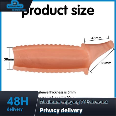 Flexible Glans Penis Enlarger Extender Silicone Reusable Penis Sleeve