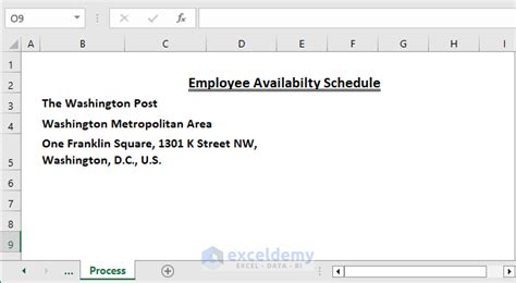 How To Make An Availability Schedule In Excel With Easy Steps