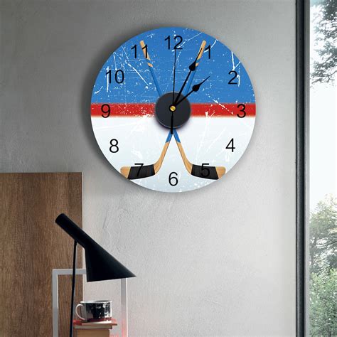 Sport Hockey Stadium Retro Wall Clock Home Decor B... – Grandado