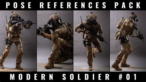 Artstation Pose Reference Pack Modern Soldier 01 Resources