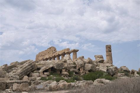 Selinunte Italia 02 De Septiembre De 2018 Vista De La Colina De La