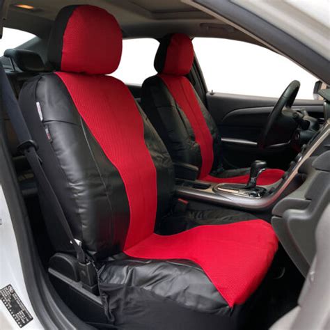 Car Seat Covers For Mg Zs Zst Accessories Front Set Black Red Leather