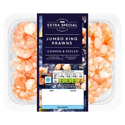 Asda Extra Special Cooked Peeled Jumbo King Prawns G Really Good