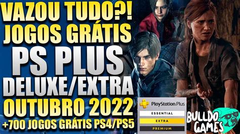 Vazou Tudo JOGOS GRÁTIS DA PS PLUS EXTRA DELUXE OUTUBRO De 2022