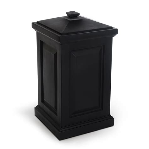 Outdoor Trash Bin Patio Deck Garden Porch Garbage Waste Storage Can Urn ...