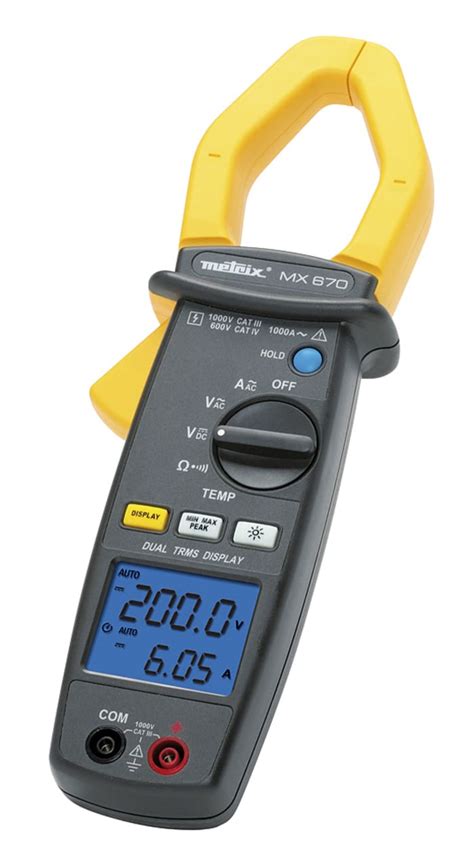 Mx0670 Metrix Metrix Mx670 Clamp Meter Max Current 1ka Ac Cat Iii