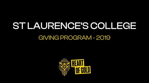 2019 St Laurences College Giving Program Video Youtube