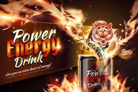 Power Energy Drink Poster Template Creative Vector 05 Free Download