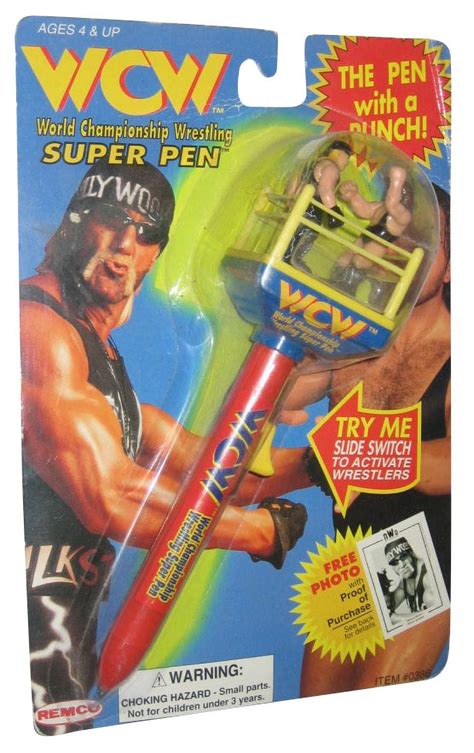 Wcw Wrestling Vintage 1997 Remco Wwe Super Punch Pen Hulk Hogan