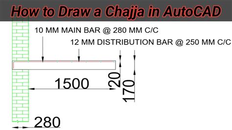 How To Draw A Chajja In AutoCAD YouTube