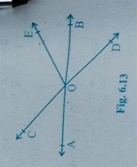 Line Ab And Cd Intersect At O If Angle Aoc Angle Boe 70 Degree And