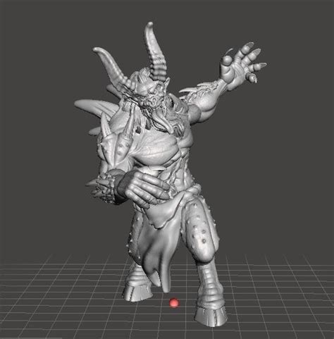 HORNED DEMON MINIATURE MODEL FOR FANTASY GAMES DND RPG 3D model 3D ...