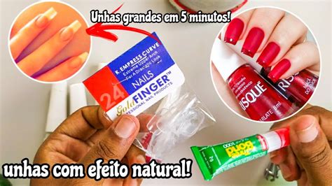 COLEI UNHAS POSTIÇAS DE ACRÍLICO USANDO SUPER BOND Unhas grandes em