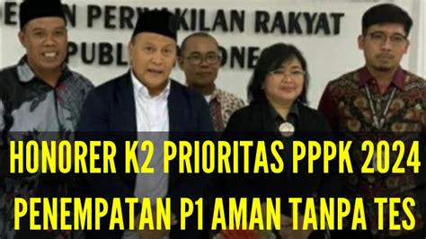 TANPA TES HONORER K2 PRIORITAS PPPK 2024 PENEMPATAN HONORER P1 AMAN