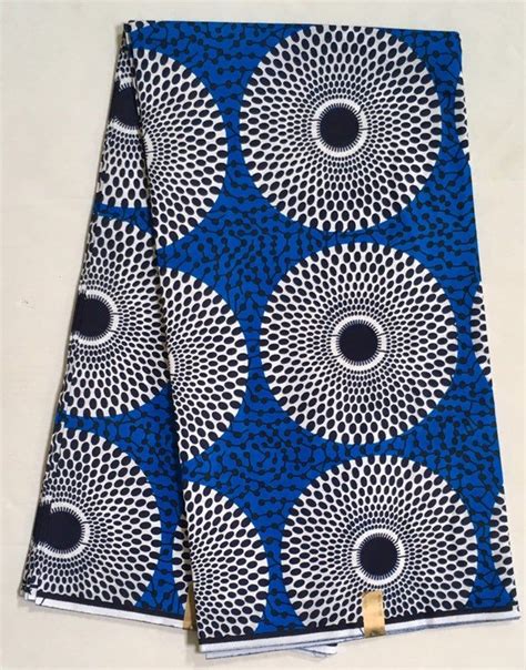 African Print Fabric Ankara Blue Navy White Etsy African Print