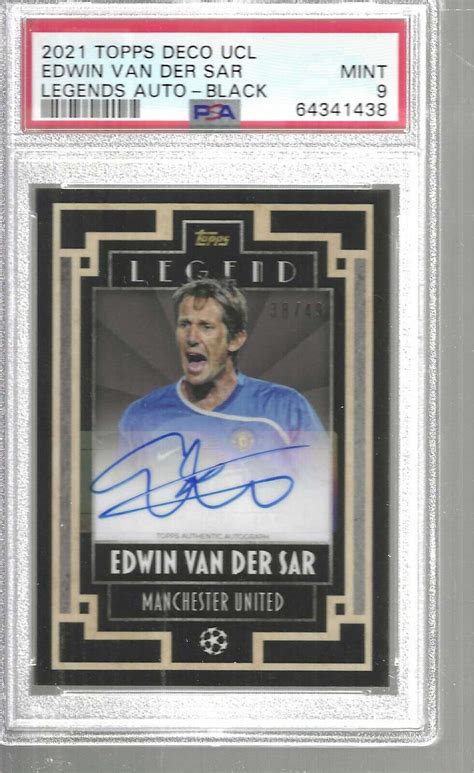 2021 Topps Deco UCL Edwin Van Der Sar Legends Autograph Black PSA 9 EBay