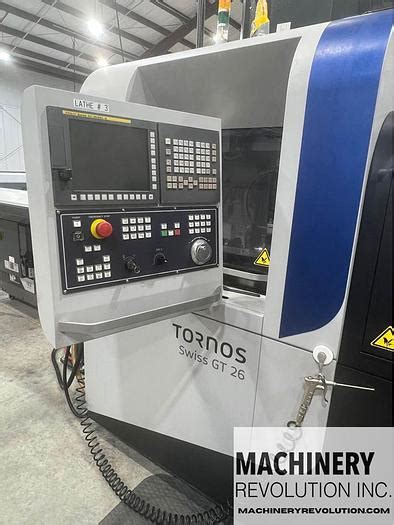 Used Tornos Swiss Gt Axis Cnc Swiss Lathe Bar Feeder