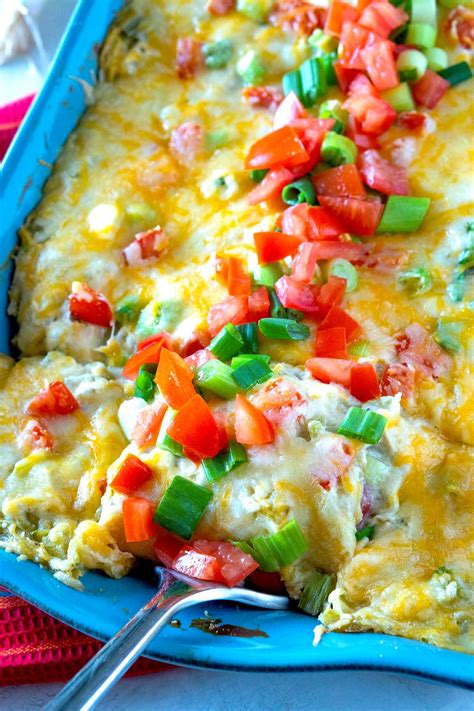 New Mexico Style Green Chile Chicken Enchiladas • Food Folks And Fun