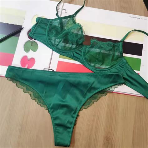 Underwear New Sexy Mesh Book Model Lace Lingerie With Pants Set Women Bralette With Steel Ring