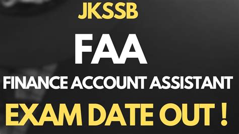 Big Update Jkssb Faa Exam Date Out Youtube