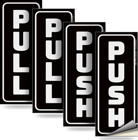 Amazon Isyfix Push Pull Stickers Sign Pack X Inch