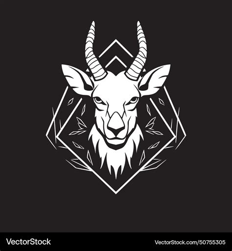 Goat - black and white Royalty Free Vector Image