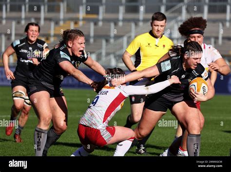 Exeter Devon Uk 24th Feb 2024 Allianz Premiership Womens Rugby