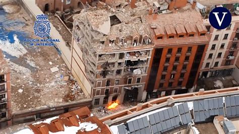 Imágenes Aéreas De La Explosión De Un Edificio En Madrid Youtube