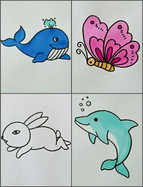 Cute Animal Drawing Ideas for Kids - Easy to Learn Tutorial | animal