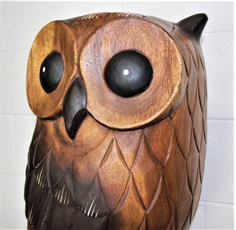 Xtra Large Carved Wooden Owl Nirvana