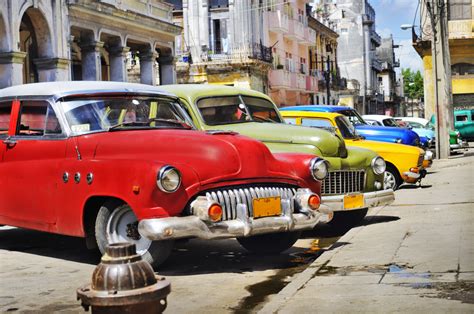 Classic American Cars In Havana Cuba Jigsaw Puzzle In Cars Bikes