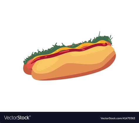 Hot dog Royalty Free Vector Image - VectorStock