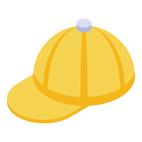 Yellow Baseball Cap Icon Isometric Style Vector Art At Vecteezy