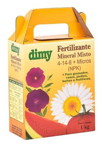 Fertilizante Mineral Misto Npk 04 14 08 Dimy 1kg Parcelamento Sem Juros