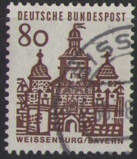 461 Deutsche Bauwerke 80 Pf Bundespost Briefmarke