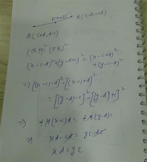 The Point P X Y Is Equidistant From The Points Q C D D C And