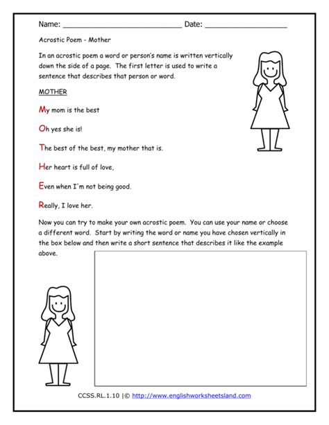 Mother Acrostic Poem Template This Handy Mother S Day Acrostic Poem