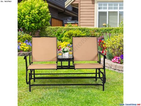 Скамья-качалка со столиком Costway OP70357BE (Beige) купить в Кишиневе ...