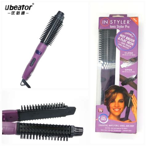 Instyler Ionic Styler Pro In Ceramic Hot Brush And Flat Iron Dual Comb Catok Shopee Singapore