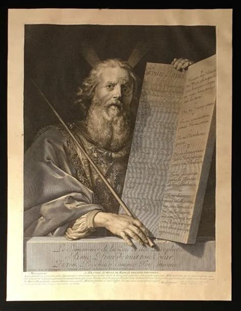 GROSSER SELTENER KUPFERSTICH Gérard Edelinck 1699 Moses mit den