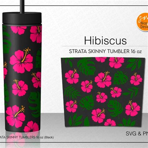 Sakura Strata Svg Full Wrap For Skinny Tumblers Oz Sakura Etsy