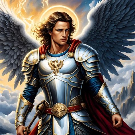 Premium Photo Michael The Archangel Warlord Of Heaven With Wings