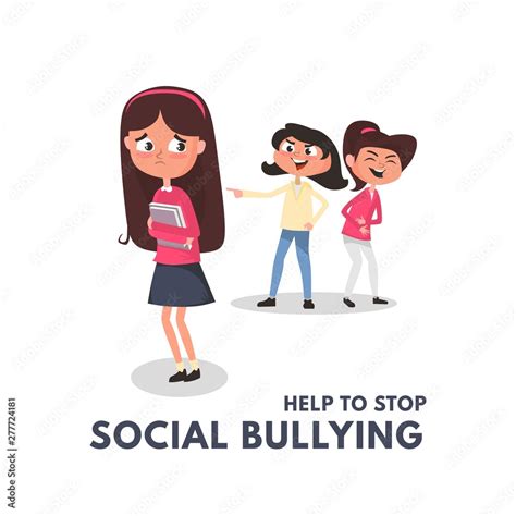 Stop social bullying concepts with bad girls bullying another girl ...