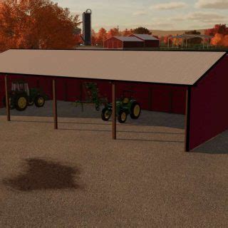 Open Sided Machine Shed V1 0 FS22 Mod Farming Simulator 22 Mod