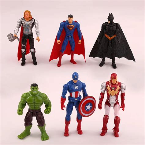 Pz Di Un Set Supereroi The Avengers Spider Man Iron Man Hulk Thor