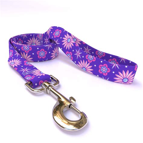 Purple Flowers Dog Leash by Yellow Dog Design, Inc - Order Today at ...