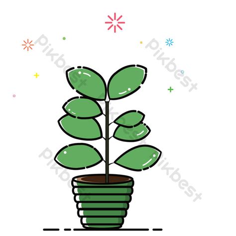 Drawing Cartoon Plant Free Drawing PNG Images | PSD Free Download - Pikbest