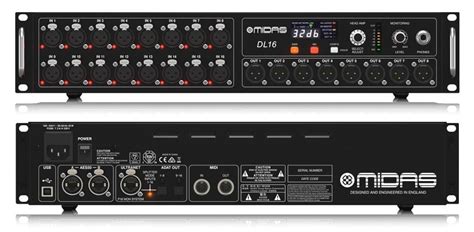 Стейдж-бокс MIDAS DL16 16 вх 8 вых - купить Микшеры цифровые в DMS